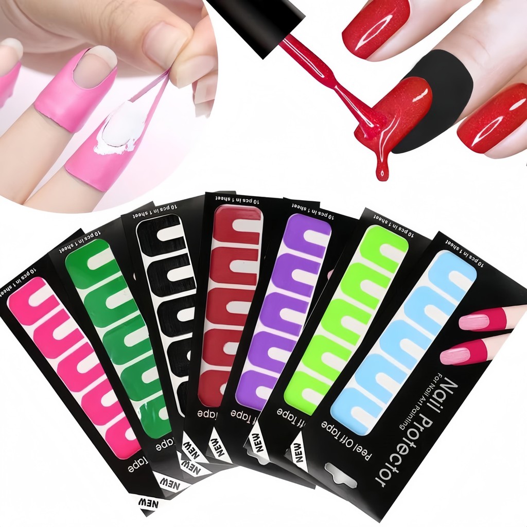 Peel Off Nail Tape Finger Protector Sticker U-shape Finger Cover ...