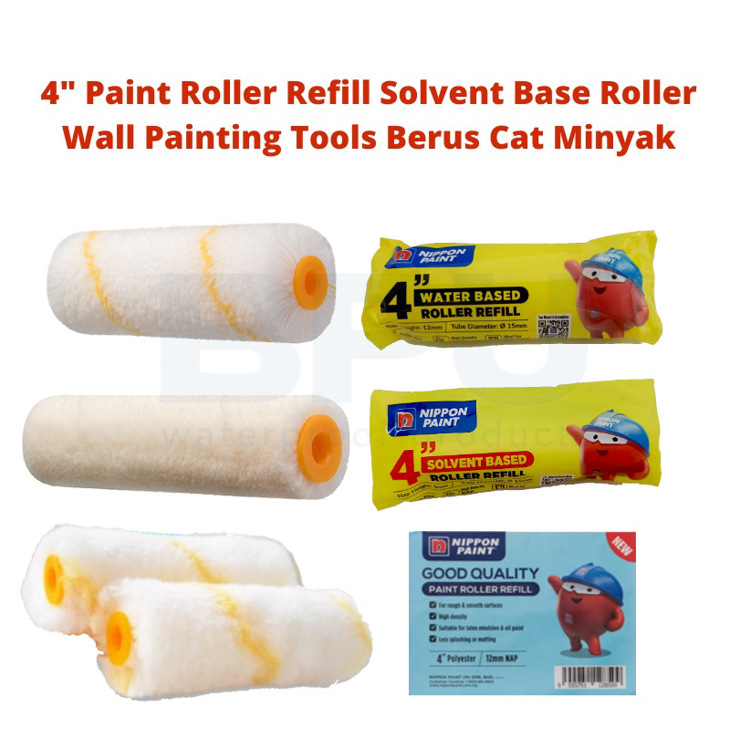 Nippo Paint Roller Refill Solvent Base Roller Painting Tools Berus Cat ...