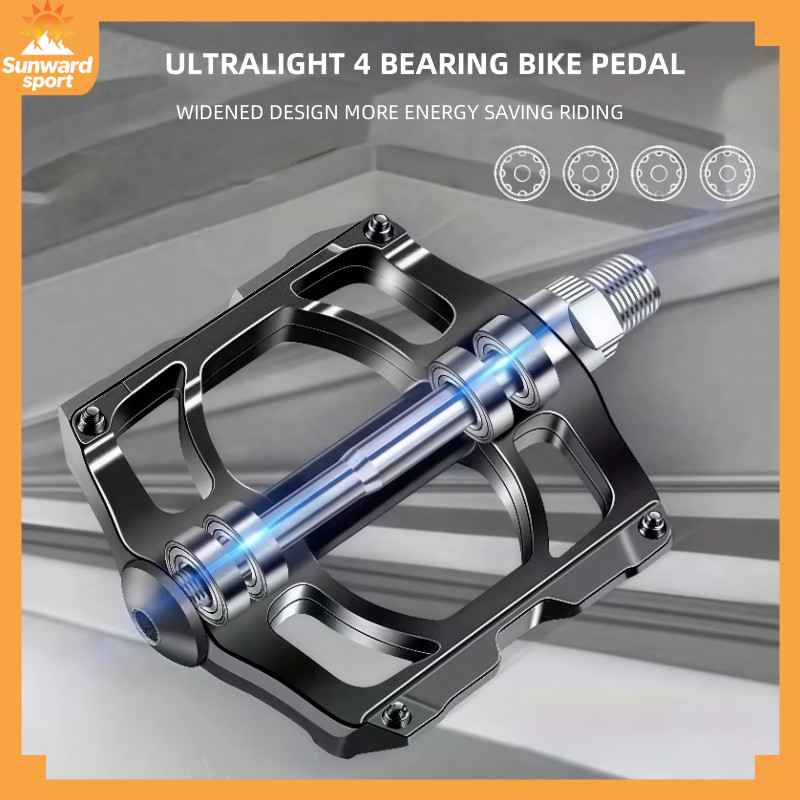 【MY Delivery】Ultralight 4 Bearing Bike Pedal Self-locking Pedals SPD ...