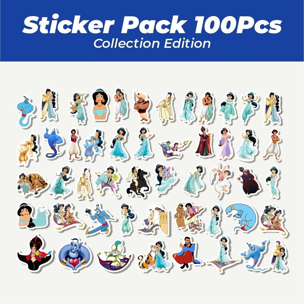 Hot Sticker Cartoon Aladdin Sticker Cute Waterproof Adhesive Stickers ...