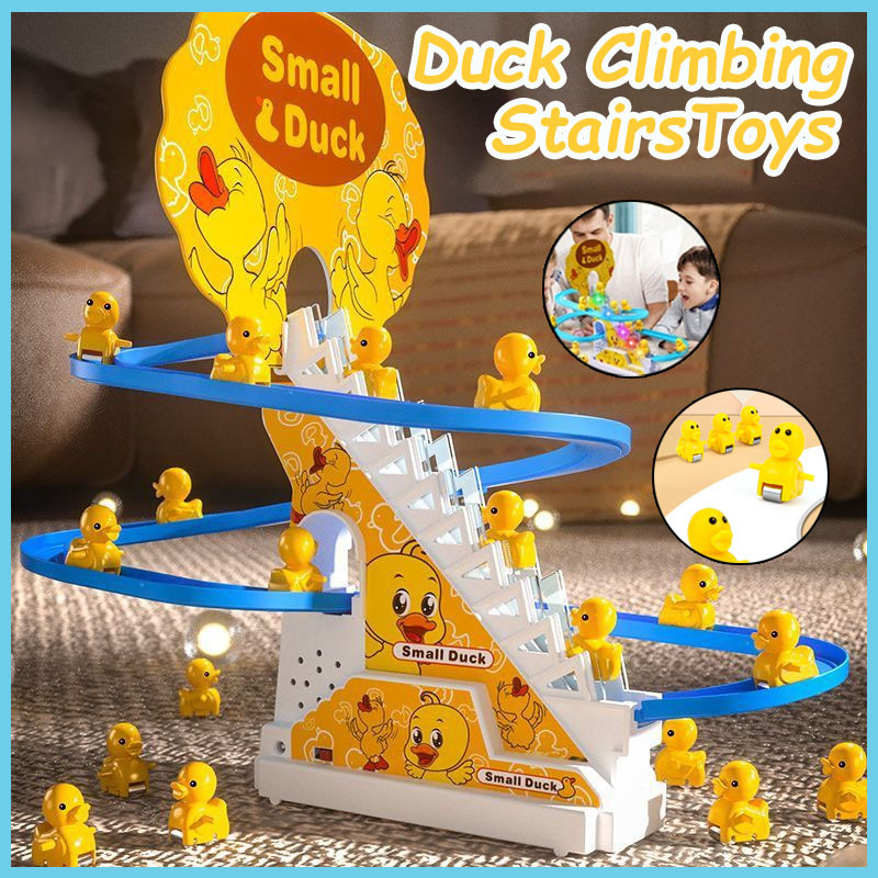Duck Climbing Stairs Toy Duck Track Toy with Music&Light Kids ...