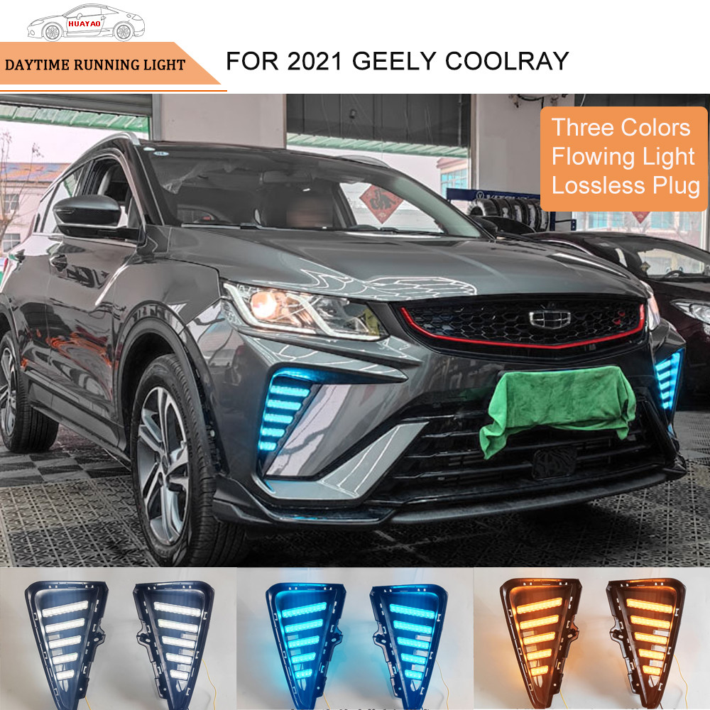 For Geely 2021 CoolRay Automobile Front Bumper Lamp LED Daytime Running ...