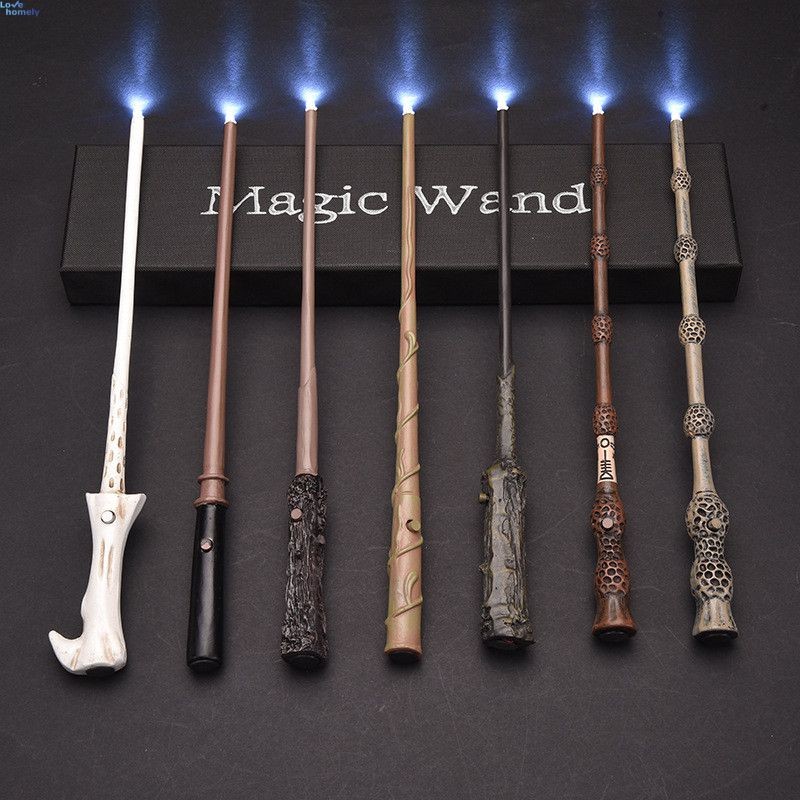 Set Di Bacchette Magiche Harry Potter Con Nucleo In Metallo, Per Cosplay, Silente, Hermione, Voldemort