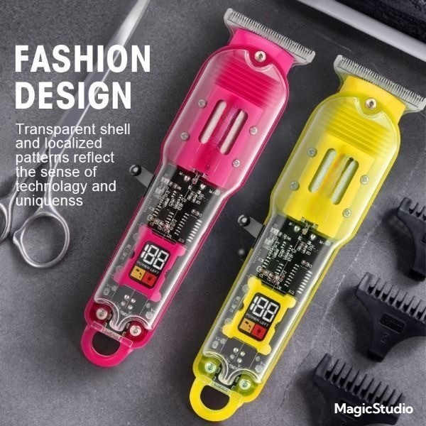Transparent hair trimmer mesin rambut Hair Clipper Rechargeable Small ...