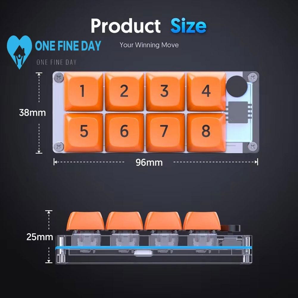 8 Keys Programming Macro Custom Keyboard Rgb Usb Wired Switch Photoshop ...