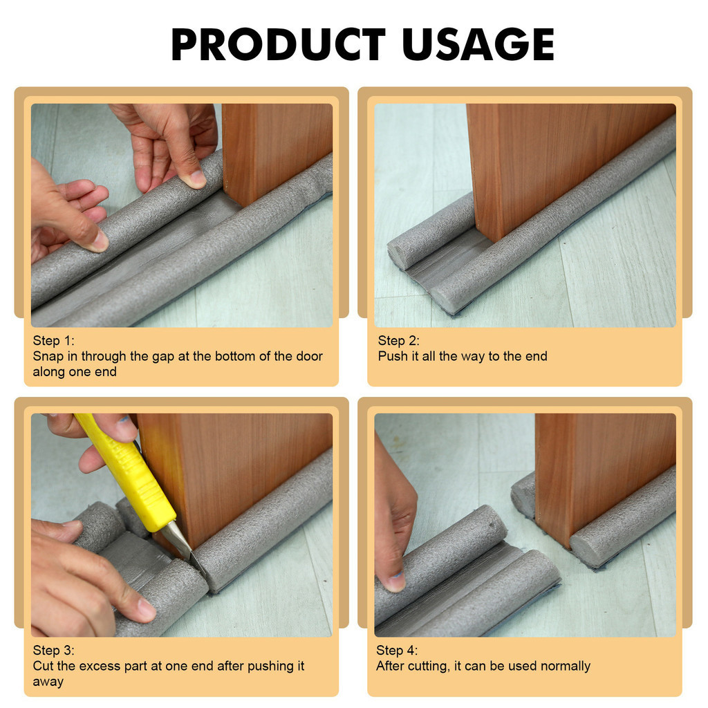 Leather Doors Bottom Sealing Strip Gap Seal Weather Stripping Draft