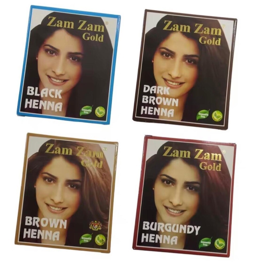 ZAM-ZAM GOLD Hair Dye Inai Rambut 1 Box(6sachets) | Shopee Malaysia