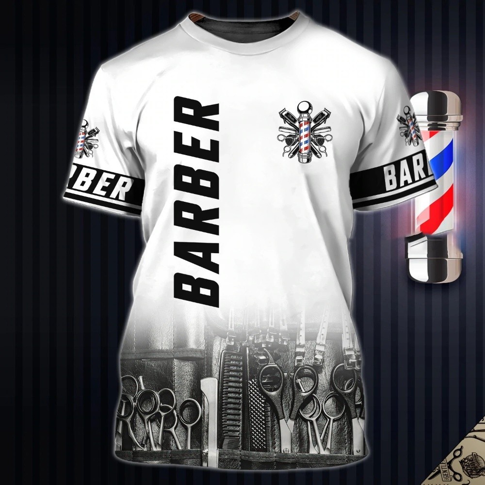 Barber And His Equipment Art Design 3d Printing Fashion Personality Fun