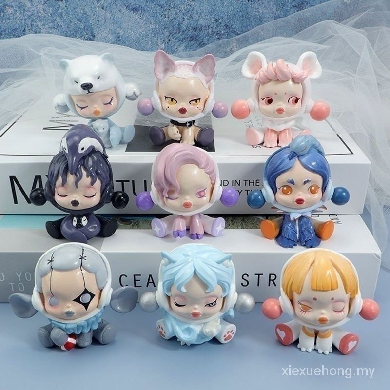 Pop Mart DreamEating Series Complete Set2DPlaster Doll White Blank