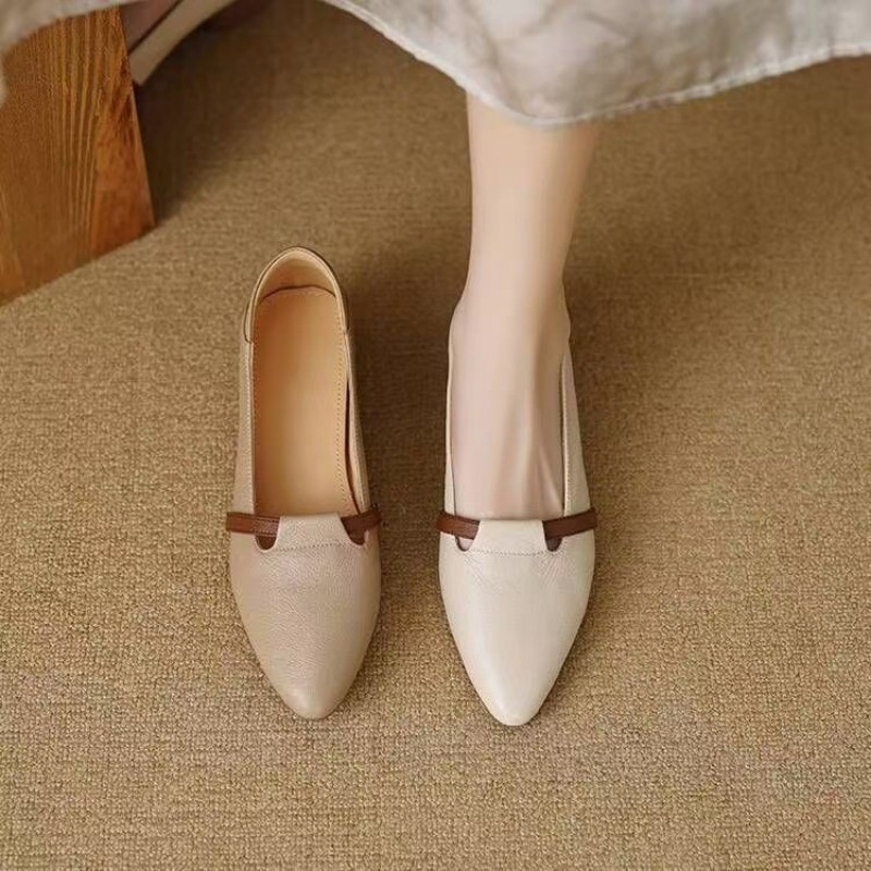 Women Flat Shoes Ladies Fashion Shallow Mouth Lightweight Versatile Flats  Pointed Toe Work Shoe