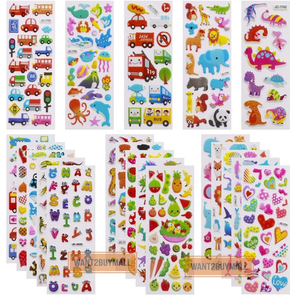 1pcs 3D Kartun Kanak Kanak Buda 3D Cartoon Cute Book Animal Car ...