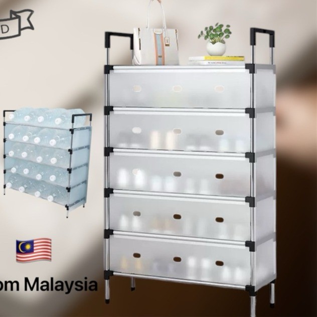 Popxstar Simple Multilayer Shoes Rack DIY Assemble Space-Saving Shoe Cabinet With Dustproof Diaphragm Household Organizer Storage Stand