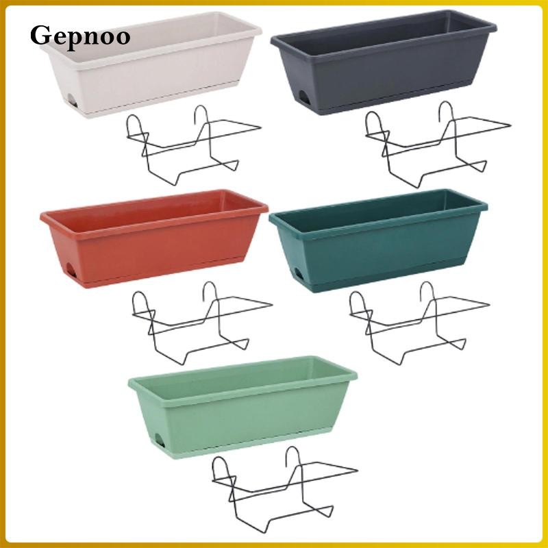 [wxuchp] Balcony Planter Hanging Flower Pot for Railing or Fence ...