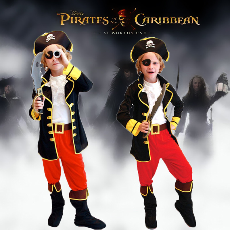 Halloween Children's Costume Boy Pirates of the Caribbean Captain Jack — free download