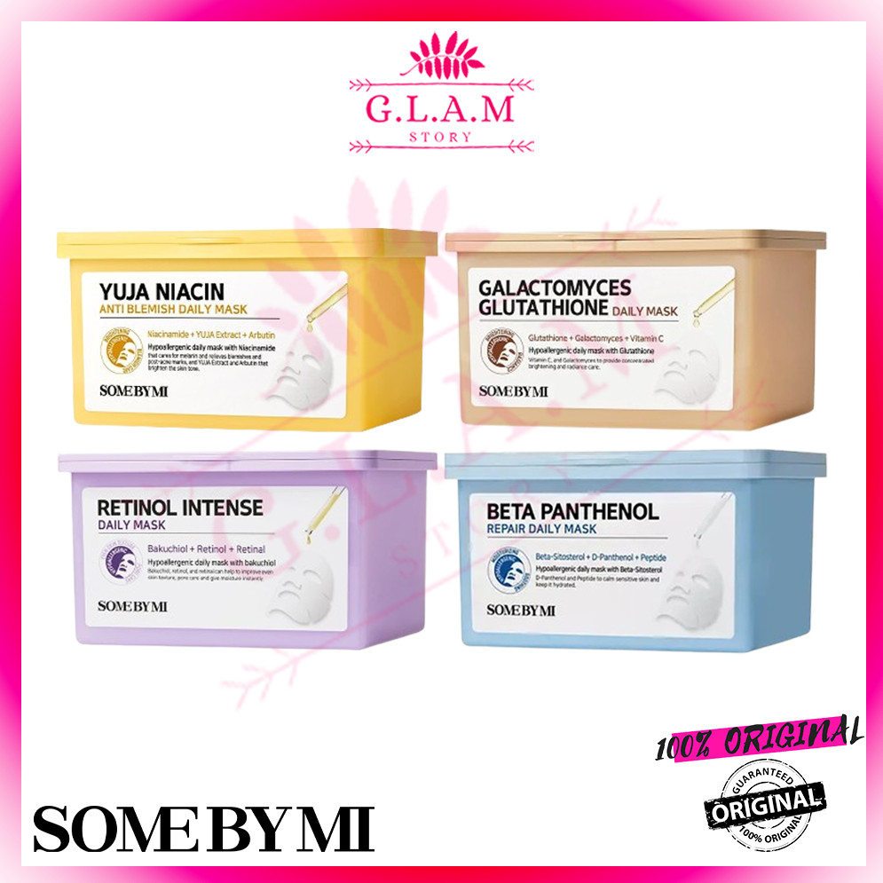 SOME BY MI Retinol Intense / Galactomyces Glutathione / Beta Panthenol /  Yuja Niacin Daily Mask (30ea) 350ml