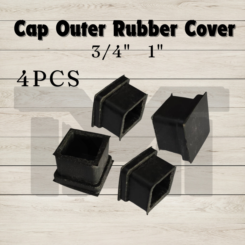 4pcs Square external Cap Outer Rubber Cover / Getah Kaki Meja Kerusi ...