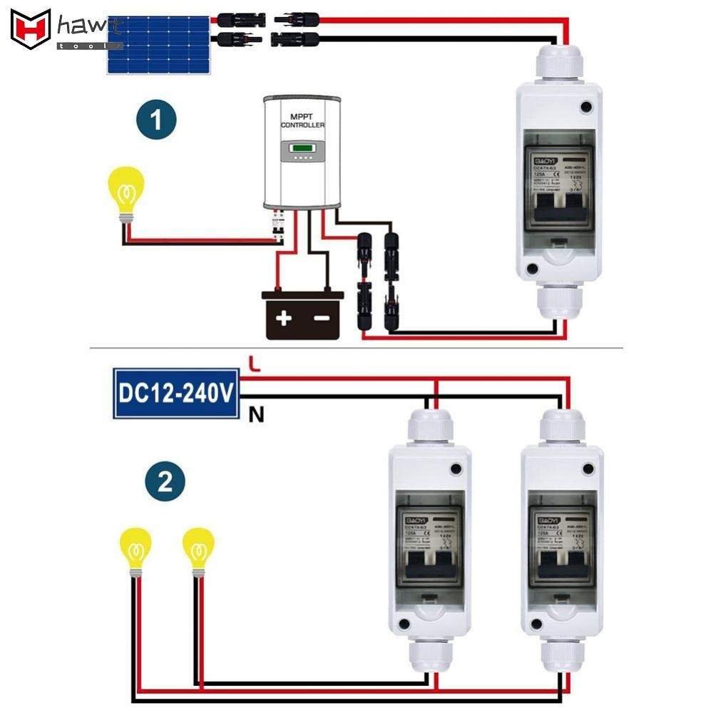 Circuit Breaker DZ47X 30A IP65 PV Isolator Switch 2P Poles DC Quick ...