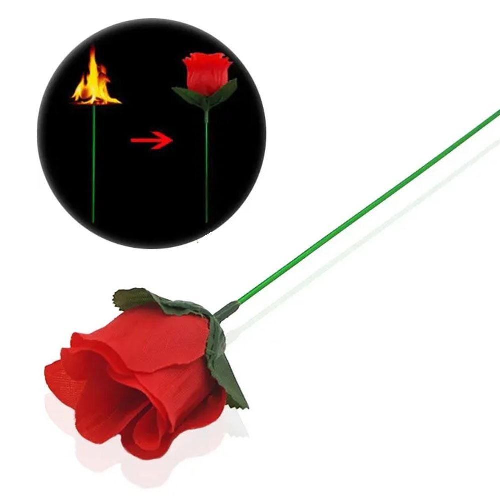 Magic Rose Flower Toy Creative Prank Turns Into Rose Magic Flower Props Rose  Magic Toy Party Trick Magic Bouquet 25cm