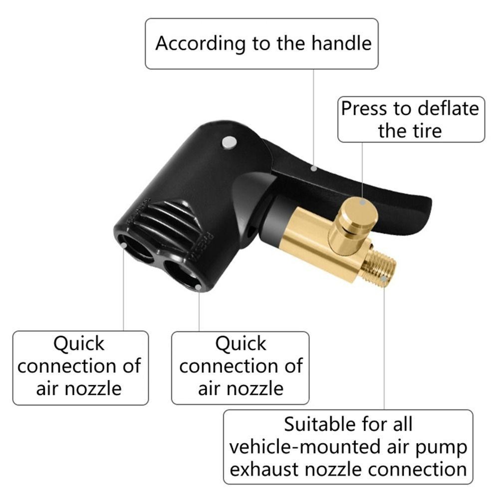 INTERESTING Tire Air Pump Nozzle, Deflated Schrader/Presta Valve Tire ...