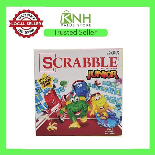 Scrabble Junior Board Game Junior Menconteng卡通儿童拼字 | Shopee Malaysia