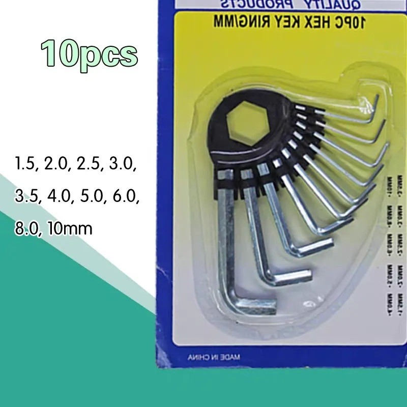 10pcs Hex Hexagon Allen Key Ball Ended S2 Grade Red Bronze L KEY SET ...