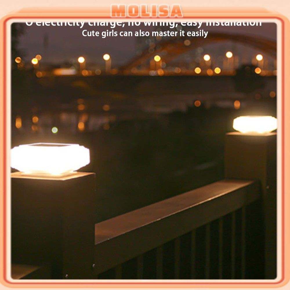Solar Gate Pillar Auto-light Fence Lights Outdoor Lamp Waterproof Ip65 ...