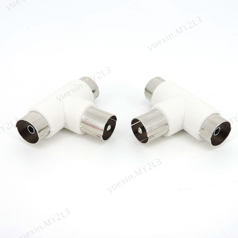 TV Splitter Aerial Coaxial Cable Male Plug to 2x Female Jack Antenna