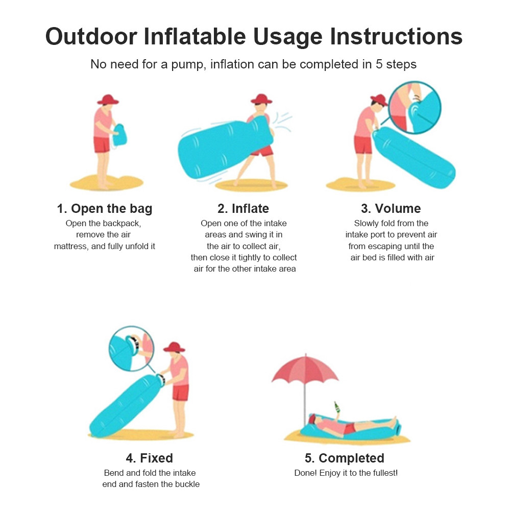 Camping Inflatable Lounger Outdoor Graffiti Inflatable Sofa for Music ...