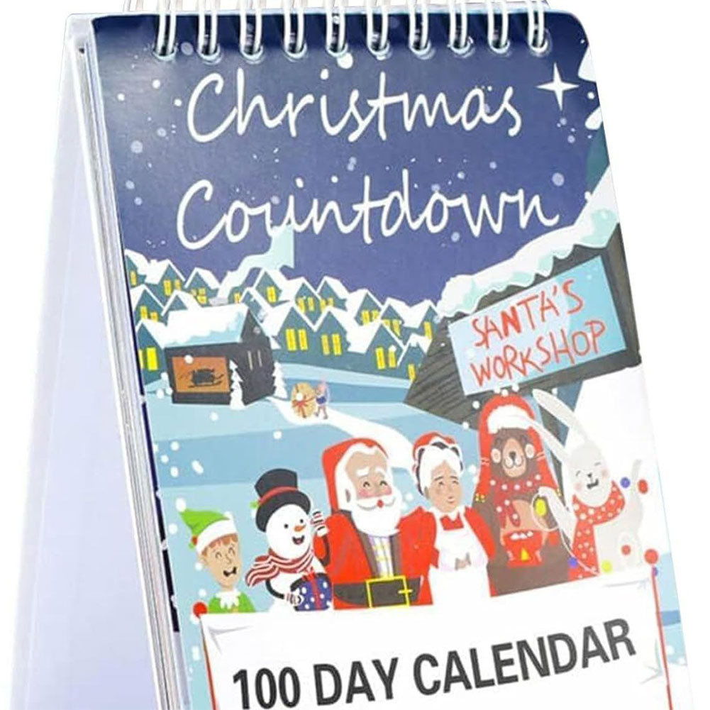 2024 100 Days Christmas Tear Off Countdown Calendar Desktop Advent