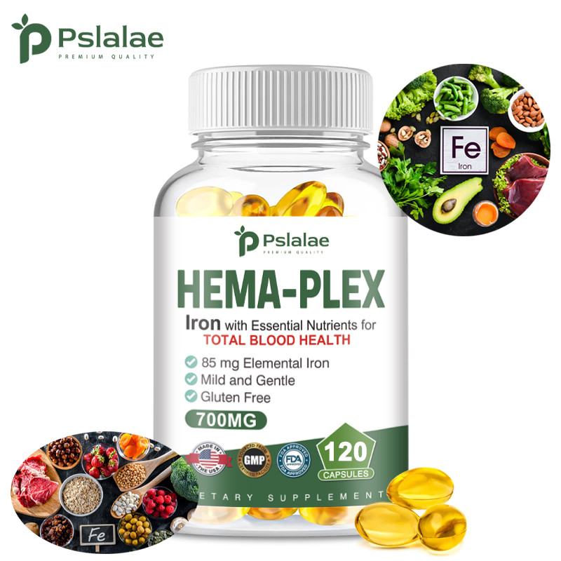 Pslalae Hema-Plex Iron 700mg - Cardiovascular Health, Anemia Relief, 10 ...