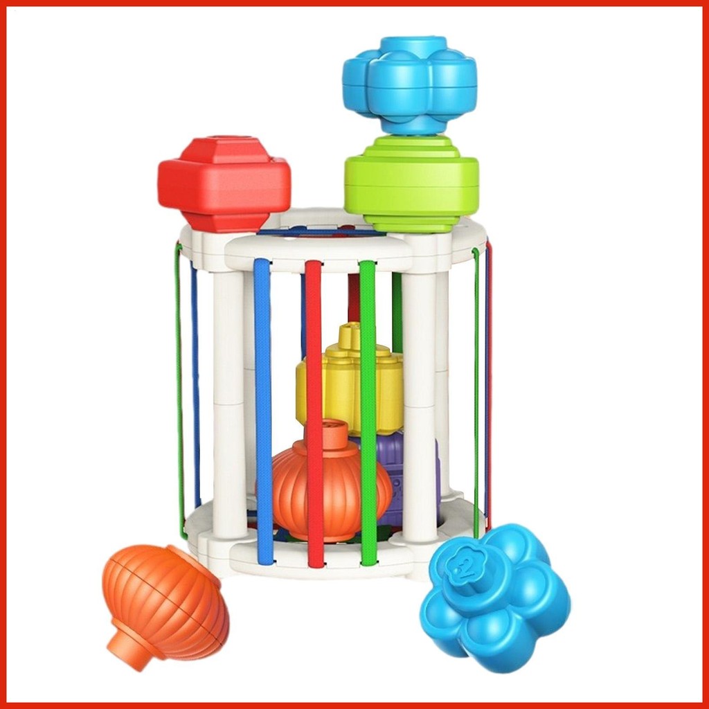 Shape Sorting Toy Colorful Shape Sorting Cube Activity Toys Preschool ...
