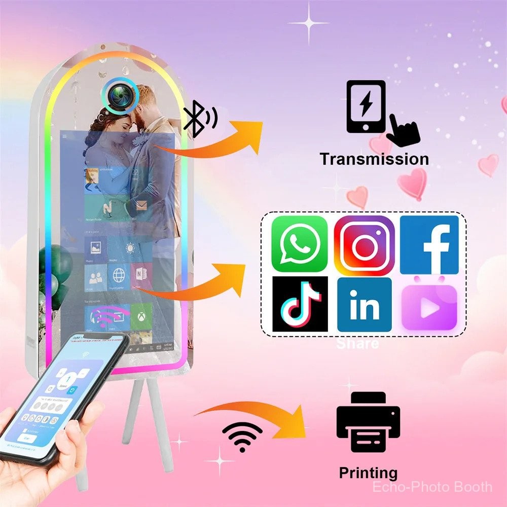 ZLPOWER Magic Mirror Photo Booth 21.5" Touch Screen Camera Selfie DSLR - View #7