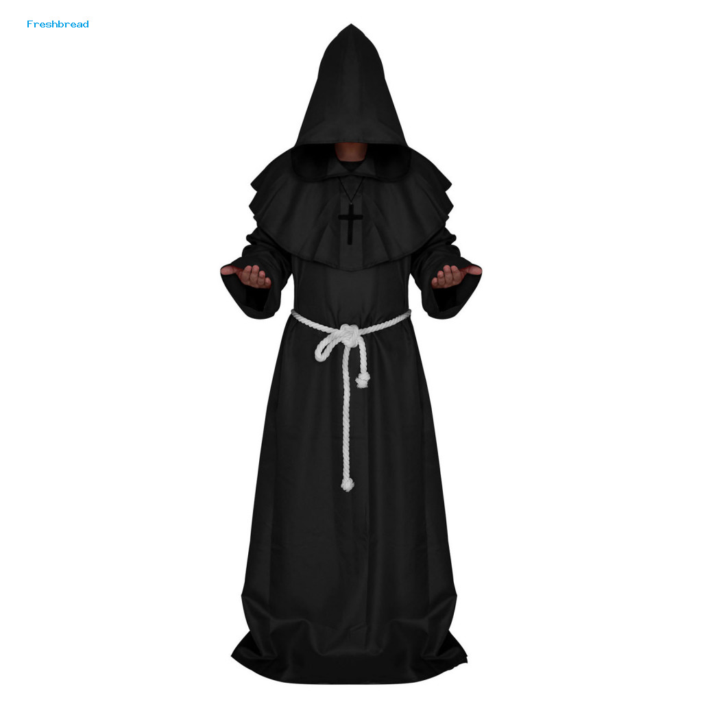 FRA Priest Robe Renaissance Priest Robe Medieval Hooded Robe Monk ...