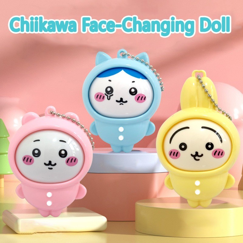 Chiikawa Hachiware Usagi Keychain Face Changing Series Model Pendant ...