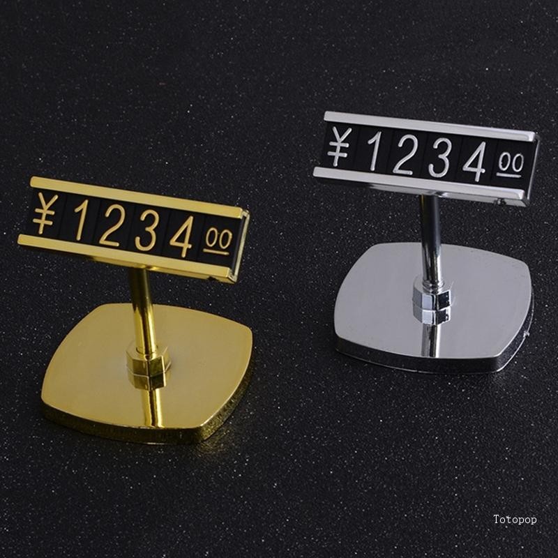 Top Cube Price Tag with Bottom Base Kit Combination Arabic Numeral for ...
