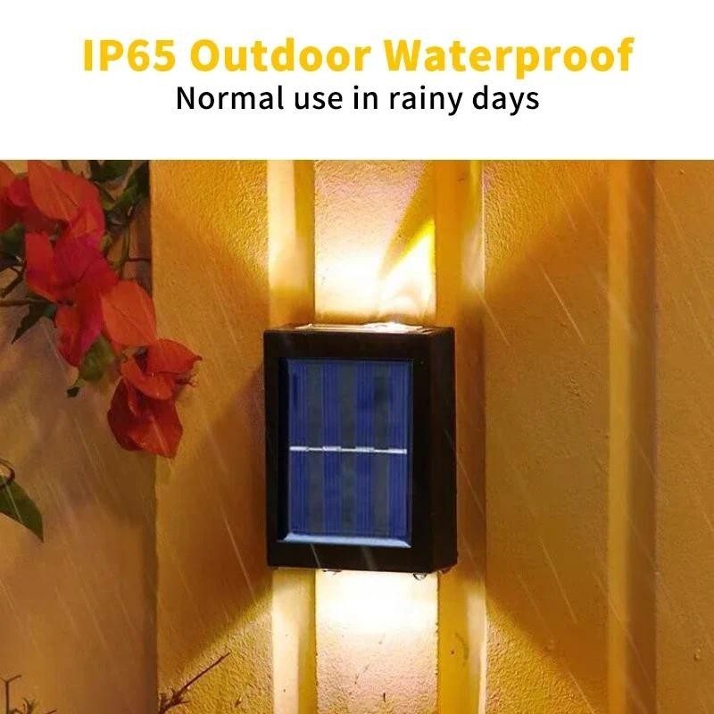 Smart Solar 2LEDs Outdoor Light Waterproof Garden Decor Lamps for