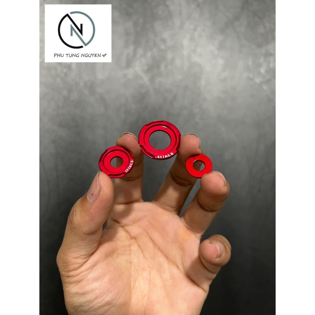 Red aluminum temples mounted in many positions on the vehicle and ...