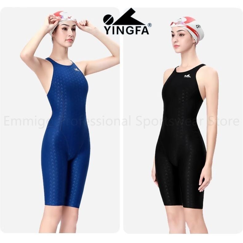 FINA Kneesuit YINGFA Women Competitive Racing Swimsuit Professional ...