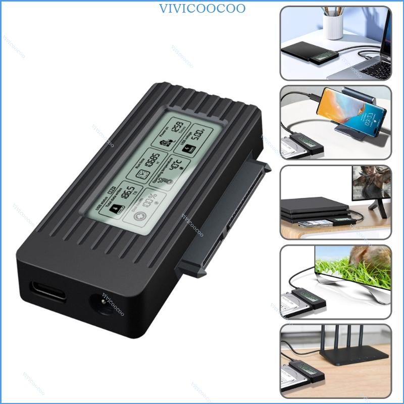 VIVI USB3 1 Hard Drive Enclosure with LED Light for 2 5 3 5Inch HDDs