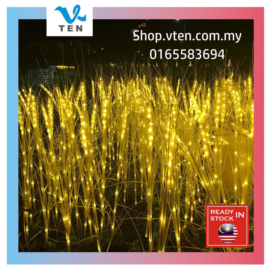 10pcs/Lot Wheat Seedling LED Light Decoration Lamp Reed Lighting Paddy ...
