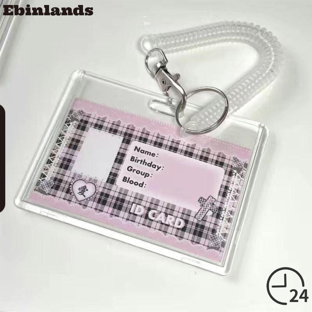 LUCKY-EBINLANDS Photocard Holder, Transparent Spring Rope Card Holder ...