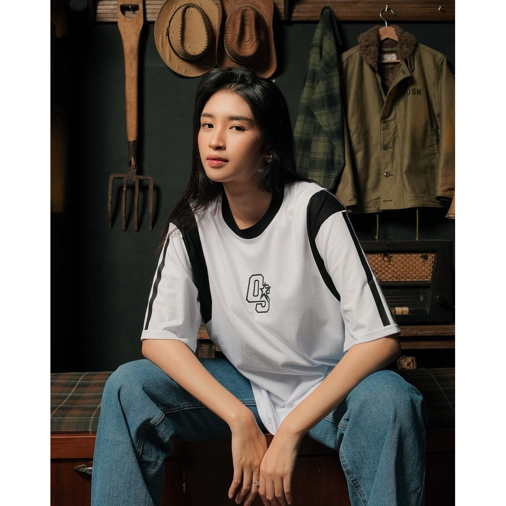 OOTDSUPPLY Oversized Side Line OS Line Black & White | Oversize Men ...