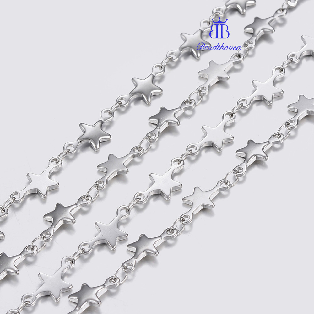 1m Tarnish Resistant 3.28 Feet 304 Stainless Steel Chains Star Link