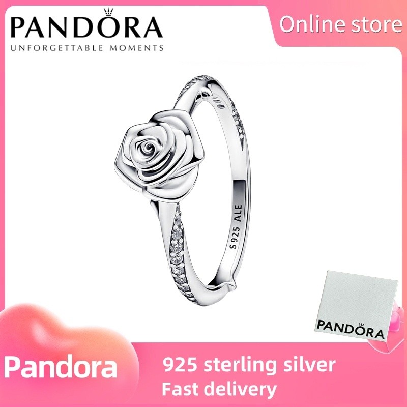 100 authentic S925 sterling silver PANDORA 193215C01 Rose in Bloom Ring Shopee Malaysia
