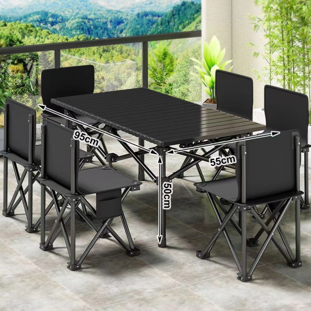 Folding Table Outdoor Table and Chair Set Thick Table Solid Portable ...