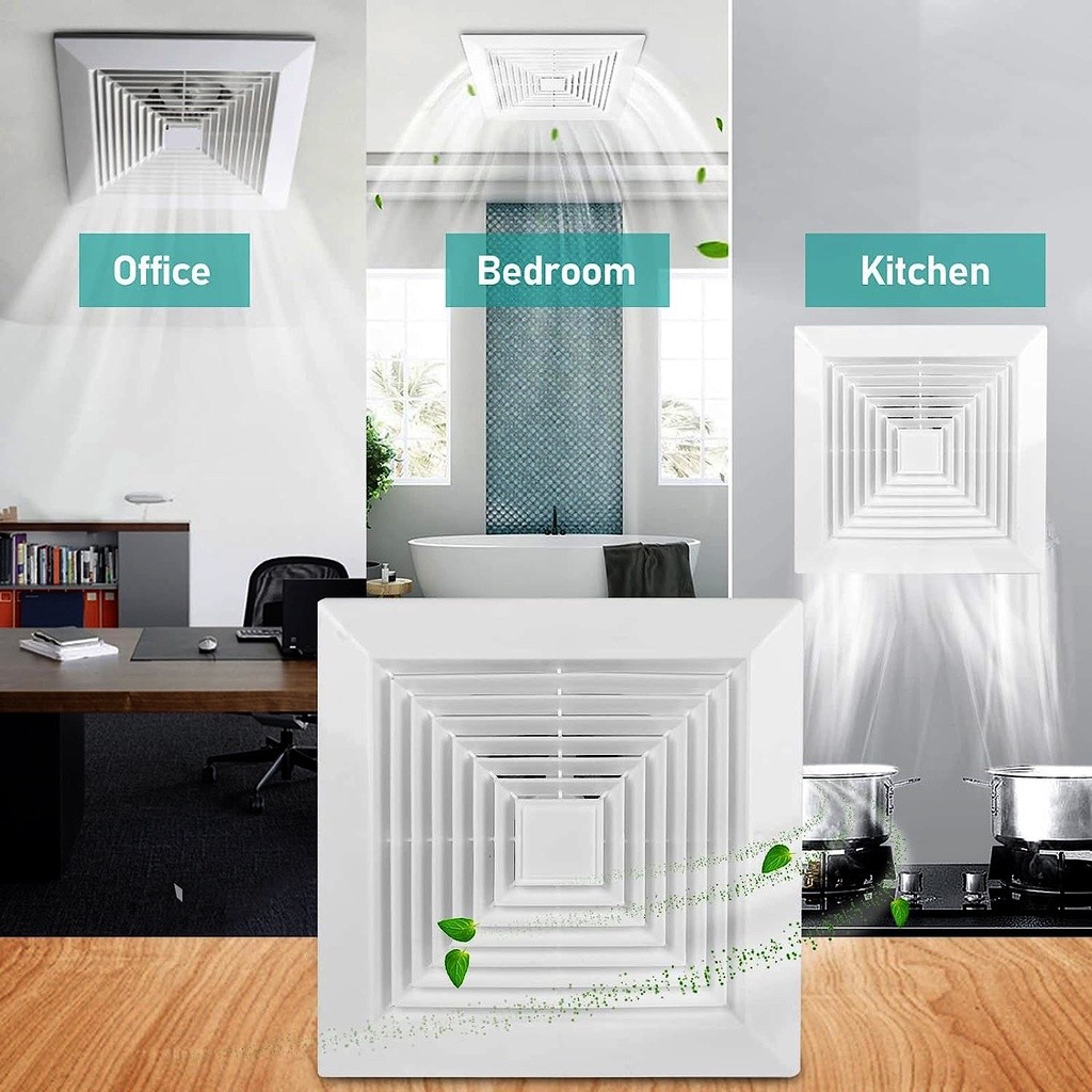 DC Solar Air Fan Exhaust Fan Powered 12V Ceiling Ducted untuk