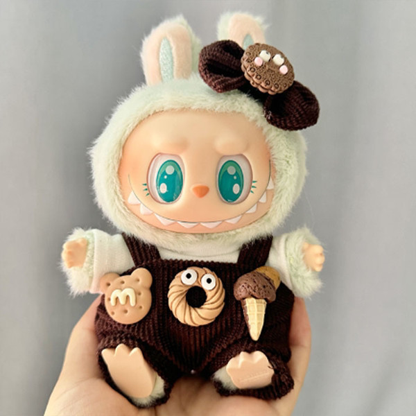 labubu Generasi kedua pakaian bayi Rabubu duduk dan duduk parti labubu ...