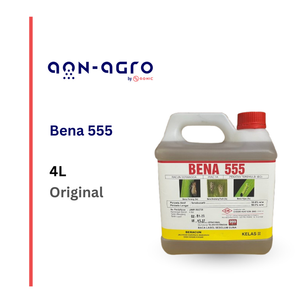 Bena 555 (4L) Racun serangga (Bena perang, bena hijau, belalang ...