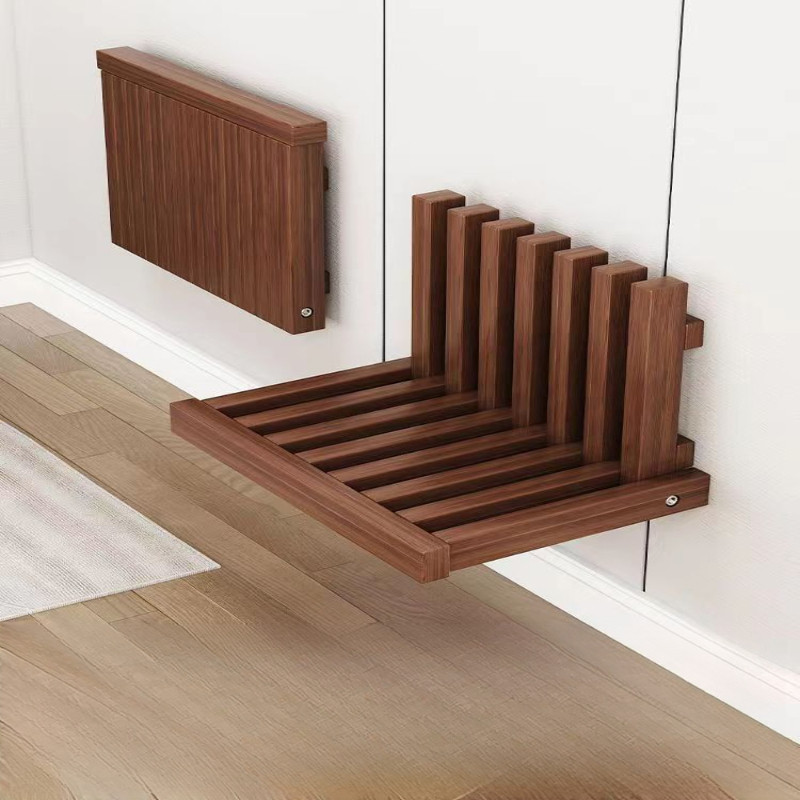 Barrier-Free Wall-Mounted Folding Stool Entrance Shoe Changing Stool ...