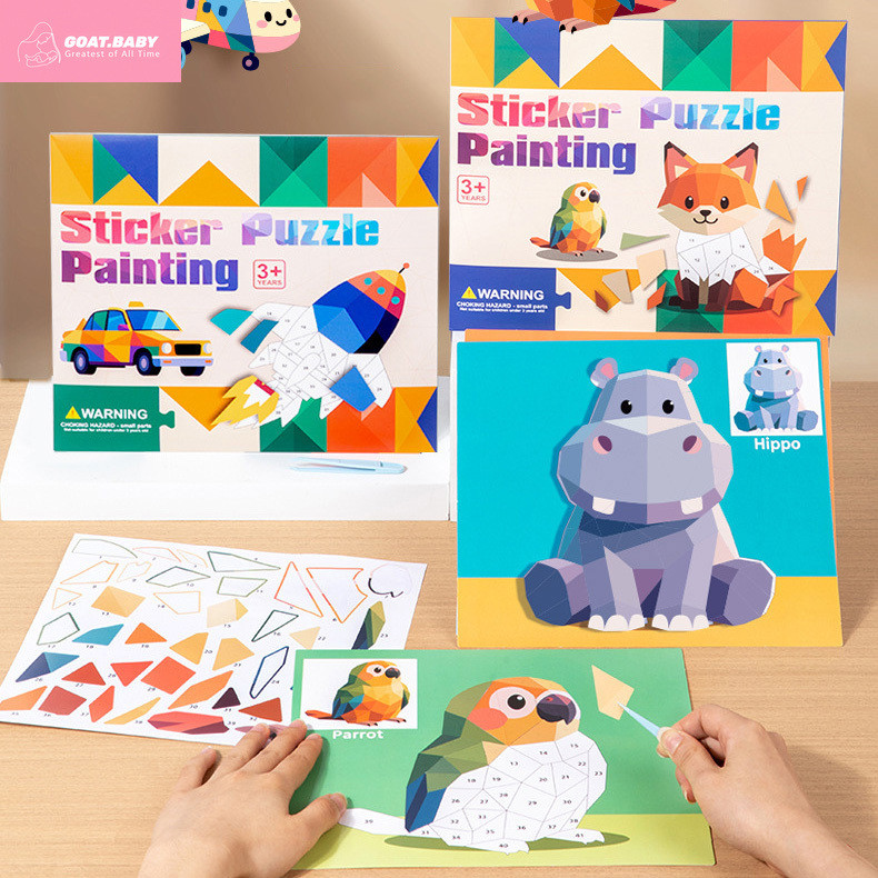 Kids DIY 3D Sticker Puzzle Painting Toys Kindergarten Creative Quiet ...